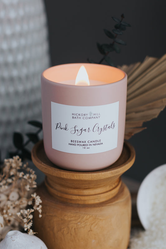 Pink Sugar Crystals Candle