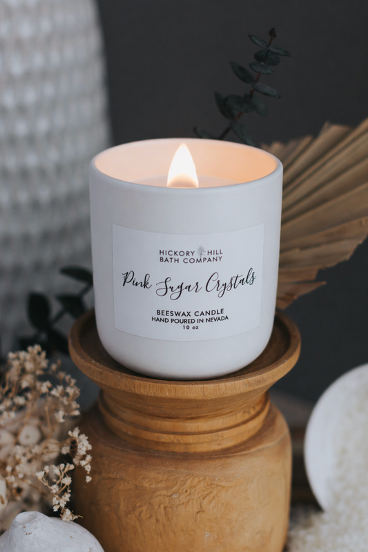 Pink Sugar Crystals Candle